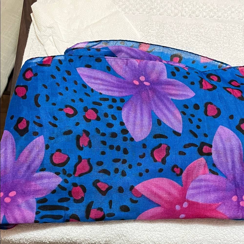 Vibrant Floral Scarf